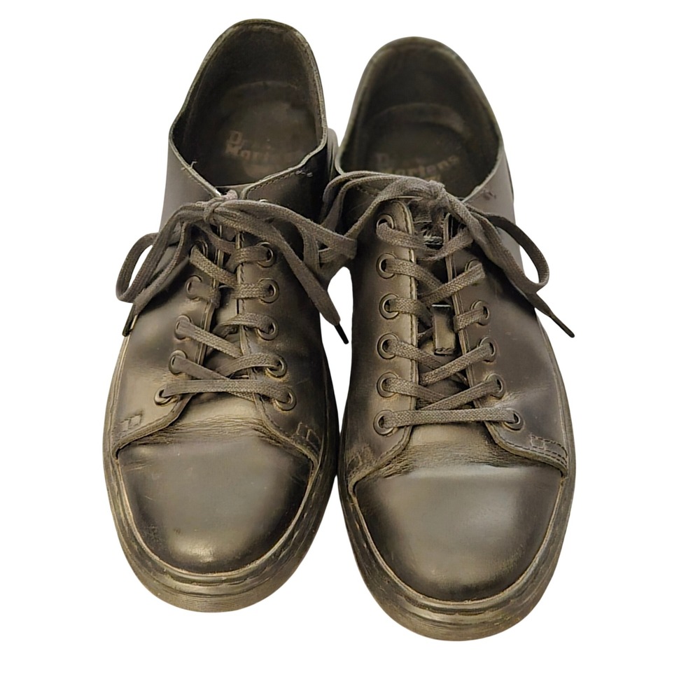 Dr. Martens Dante Black Leather Sneakers Low Top Shoes AW004 Mens 7 Womens 8